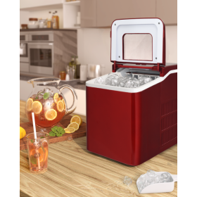 Portable Countertop Ice Maker (Color: Red)